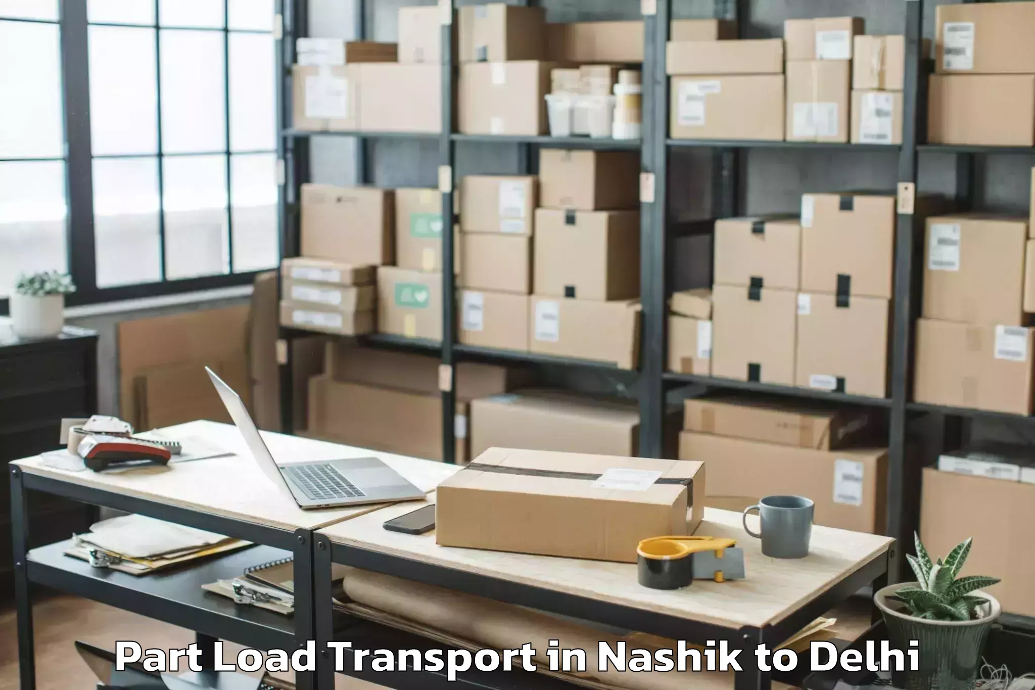 Leading Nashik to Darya Ganj Part Load Transport Provider